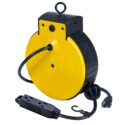 25' Retractable Cord Reel with Outlets and Circuit Breaker