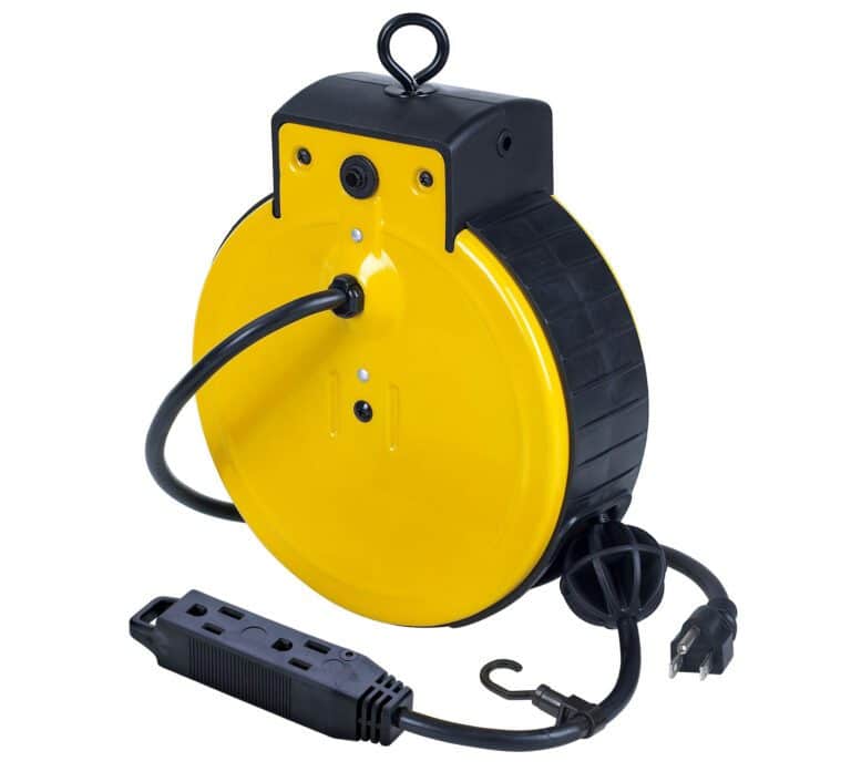 25' ProReel Retractable Cord Reel with Trip tap Outlets 3225ATC