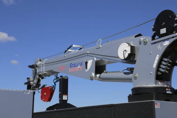 Integrated cord reels mounted on crane