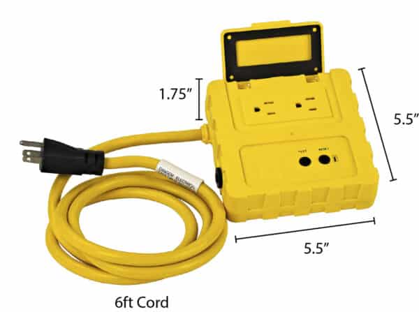 6' Portable Ground Fault Circuit Interrupter