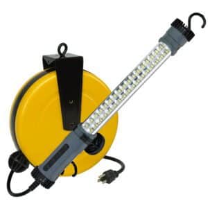 50' Retractable Cord Reel with Work Light - 5000-50G-CB