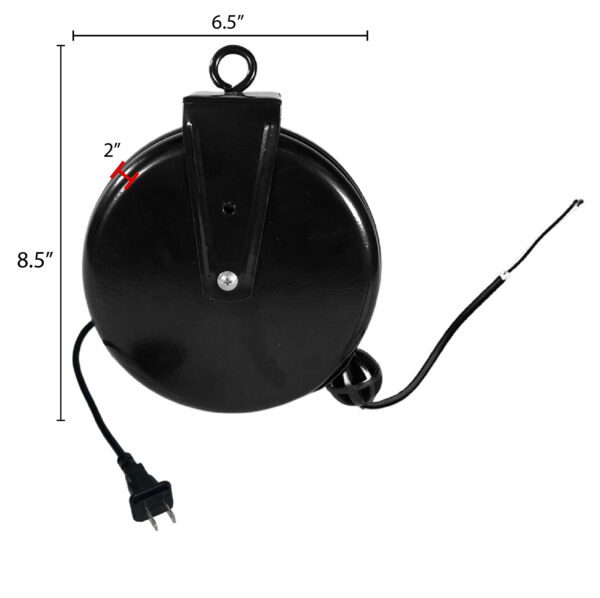 Dyh-2108 Retractable Extension Cord Reel, 20 Ft Heavy Duty Power