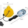 20' Retractable cord reel with work light