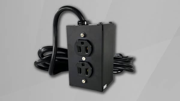 Custom duplex outlet box